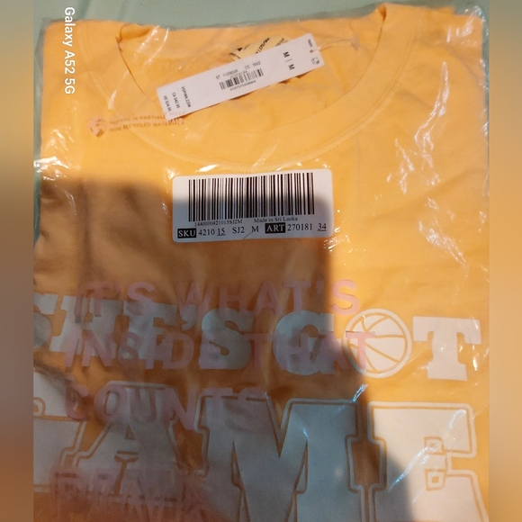 PINK Victoria's Secret Yellow Graphic Tee : *SHE GOT GAME*. SOLD OUT ON VS PINK - Picture 1 of 2